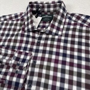 Rodd & Gunn Harvest Ave Sports Fit Shirt Albini L/S Port Plaid Men's XXL 2X NWT